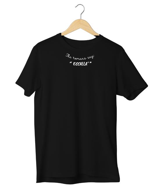 T-shirt ricamata "The Romans Say" Nera