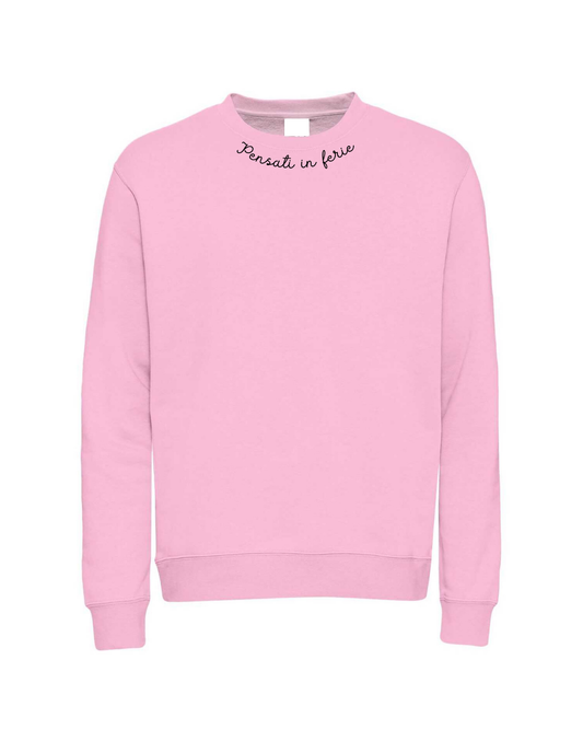 Felpa ricamata "dillo con un ricamo" Rosa