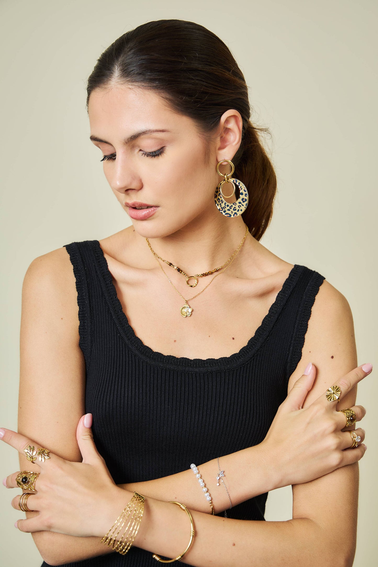 Bracciale mezza perla in oro