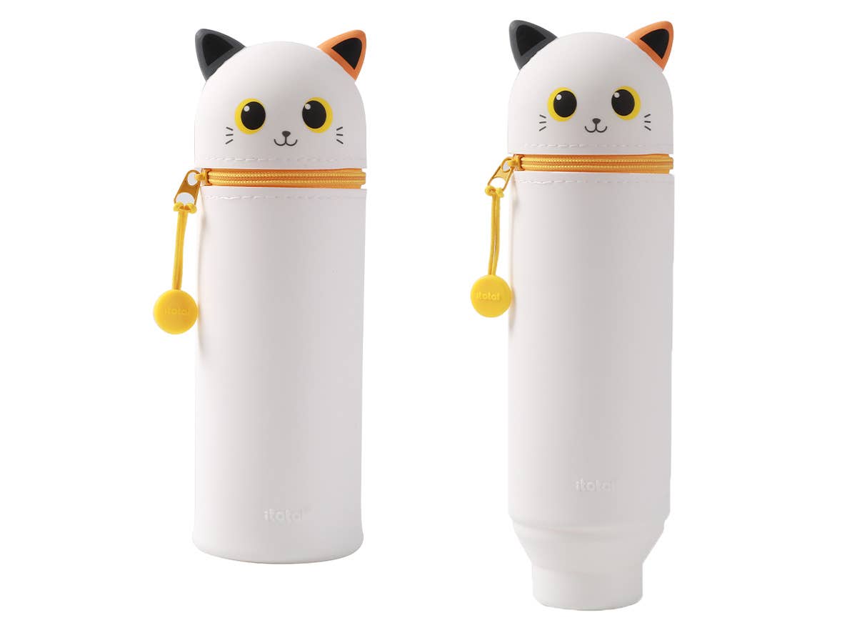 I-Total Astuccio In Silicone Orange Cat