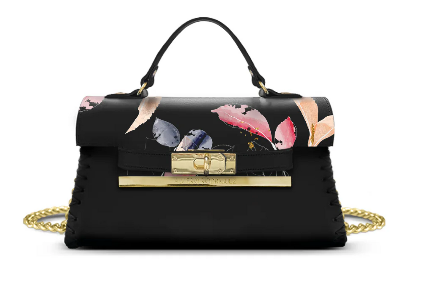 Borsa Alviero Rodriguez Chantal Brush Leafs