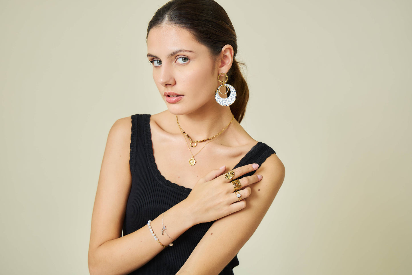 Bracciale mezza perla in oro