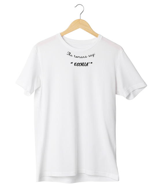 T-shirt ricamata "The Romans Say" Bianca