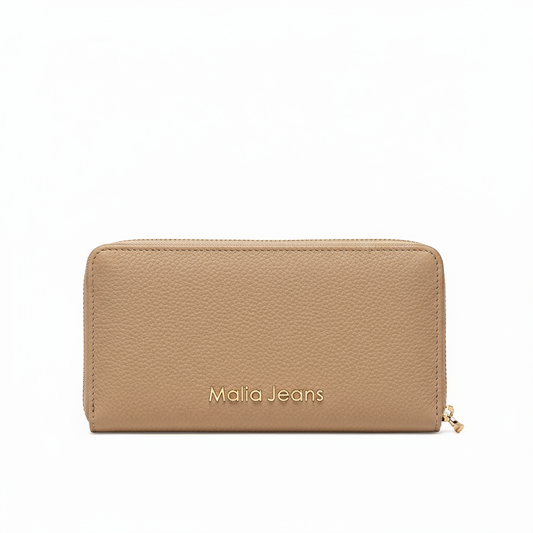 Portafoglio da Donna in Vera Pelle Beige