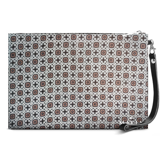 Pochette in vera pelle 100% made in italy unisex ML2511: Pochette + Sciarpa