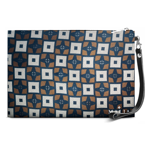 Pochette in vera pelle 100% made in italy unisex ML2516: Pochette + Sciarpa