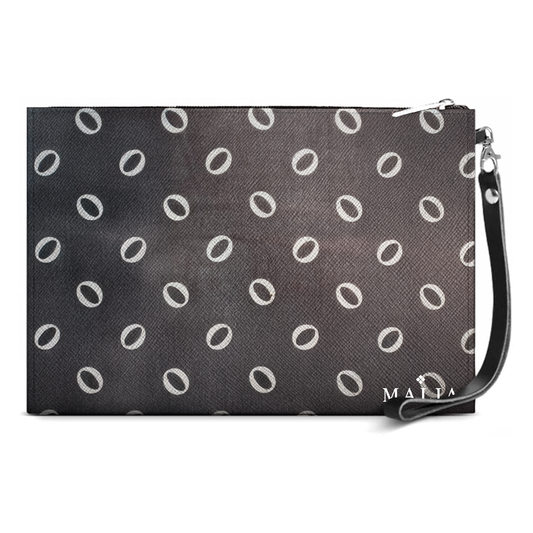 Pochette in vera pelle 100% made in italy unisex ML2503: Pochette + Sciarpa