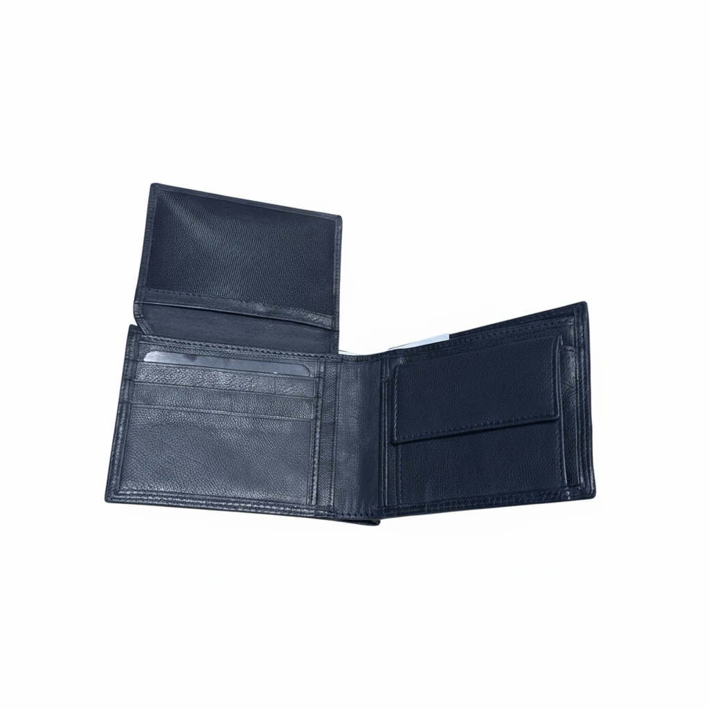 Portafoglio Uomo Vera Pelle Nero
