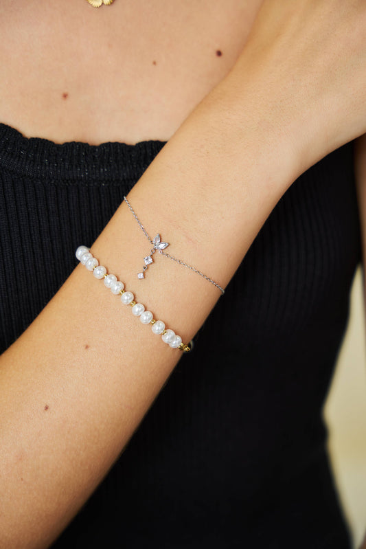 Bracciale mezza perla in oro